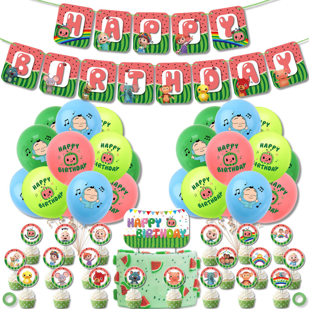 Cocomelon Theme Balloons Deco Pack