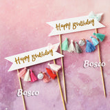 DIY Banner Tassel happy birthday banner cake topper