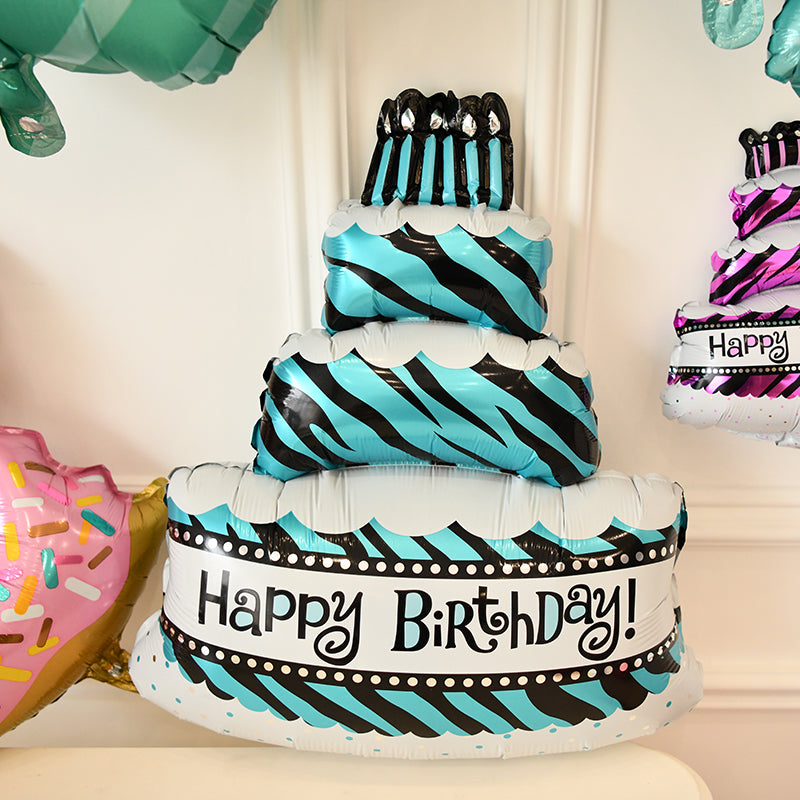 Purple Large Happy Birthday Cake Shape Aluminum Foil Balloon Party  Decoration UK | eBay