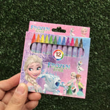 12 Coloured Crayons for kids
