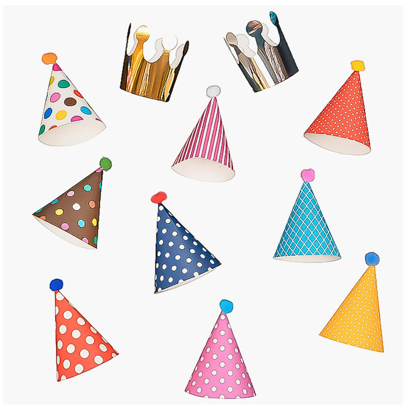 11 pcs Party hats for birthday parties