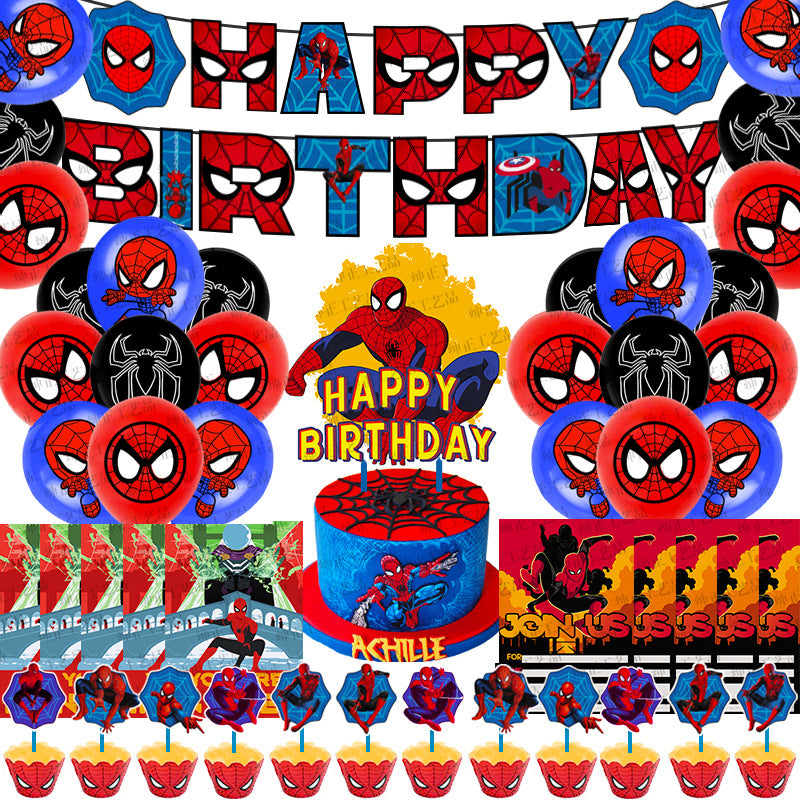 Spiderman Theme Balloons Deco Pack
