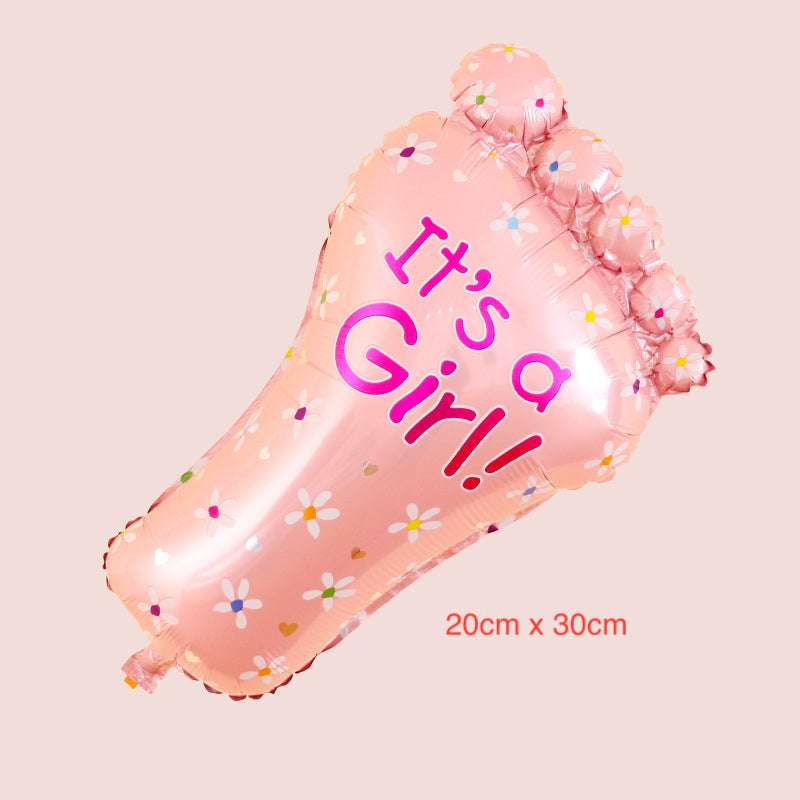 Baby Girl Foot Foil Balloon - Pink