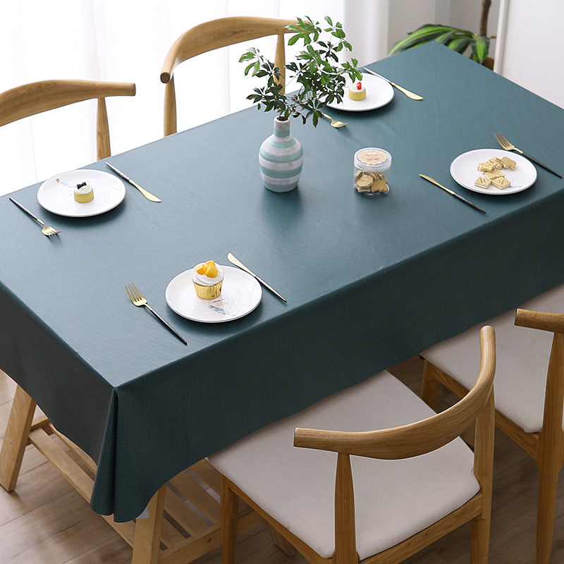 Premium PVC Table Cloth - Pure Dark Green