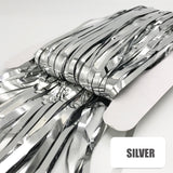 Glossy Tinsel Curtain - Silver