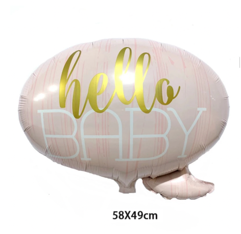 Hello Baby Foil Balloon - Pink