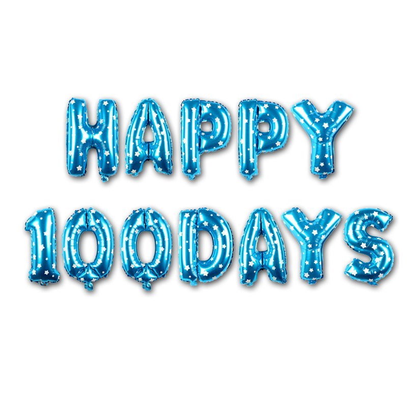 Happy 100 Days Foil Balloon - Blue Star