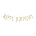 Gold Glitter Happy birthday Banner