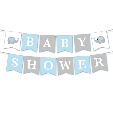 Baby Shower Card Banner - Blue