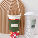 Canvas Cup Holder Straw Holders