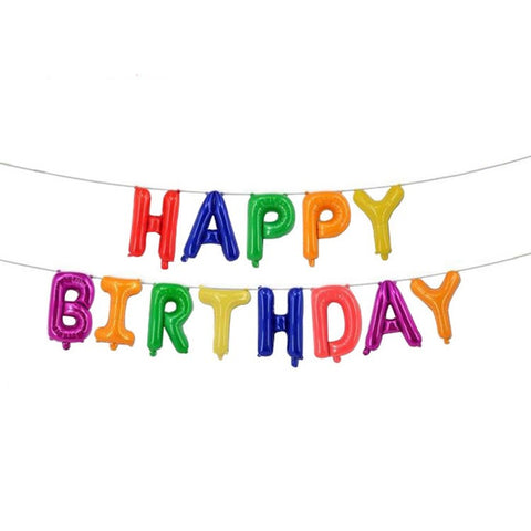 16 inch Happy Birthday Foil Balloon - Rainbow