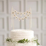 Happy Birthday Triangle Banner Cake topper