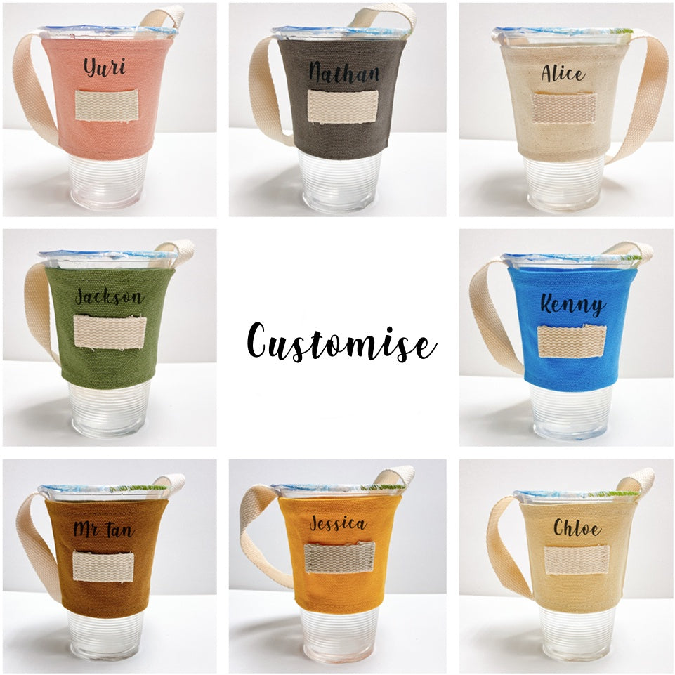 Canvas Cup Holder Straw Holders