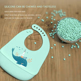 Baby eating Bib foldable silicon bib feeding