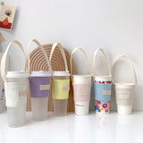 Canvas Cup Holder Straw Holders