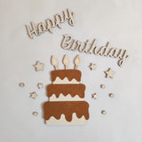 Wooden Birthday Cake Wall Décor