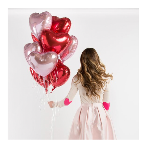 Valentine's Heart Helium Balloon Bouquet