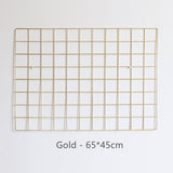 Metal Grid Photo Wall Wire Mesh Board Grill - Gold