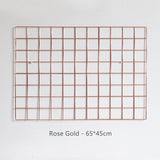 Metal Grid Photo Wall Wire Mesh Board Grill - Rose Gold