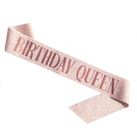 Birthday Queen Sash - Rose Gold
