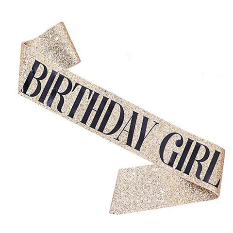 Birthday Girl Sash - Gold