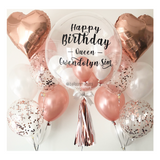 Rose Gold Bubble Balloon with 2 Sides Balloons