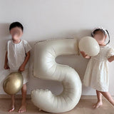 40 inch Cream Giant Number Foil Balloon