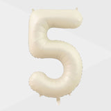 40 inch Cream Giant Number Foil Balloon